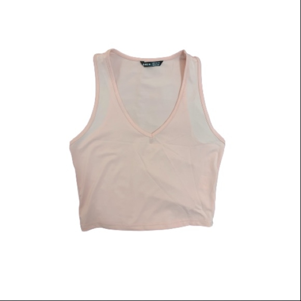 Light Pink V-Neck Crop Top